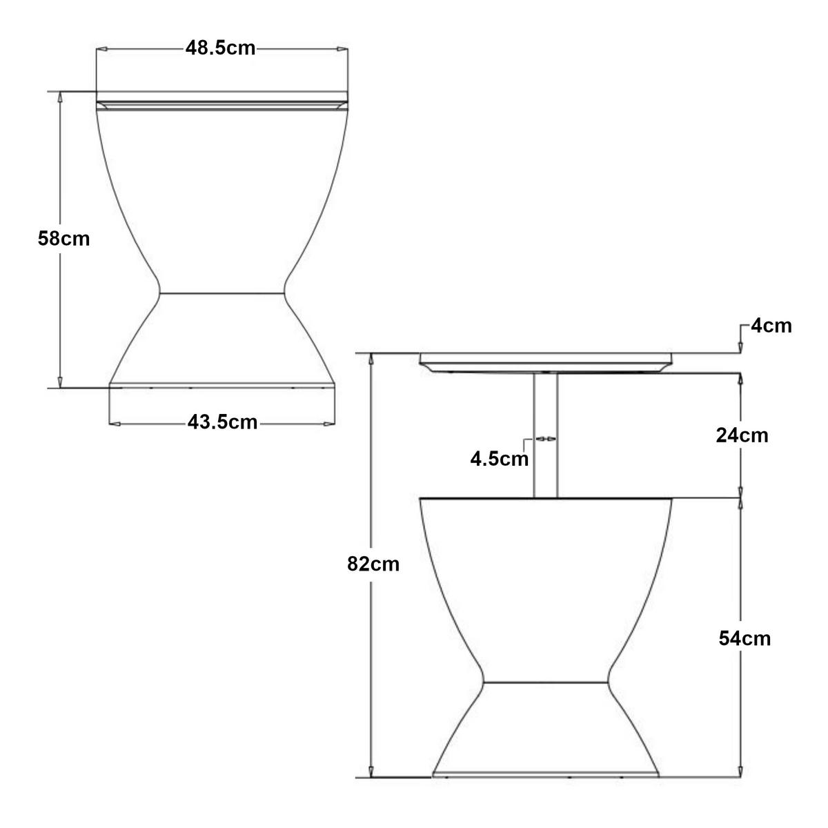 KÜHLTISCH Atessa - Hellbraun, Kunststoff (48.5/48.5/58cm) - casa.pro