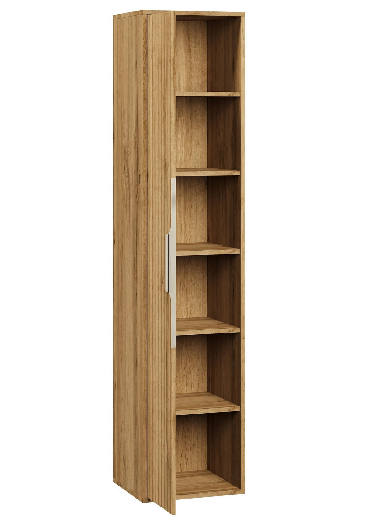 BADEZIMMERSCHRANK Rimini mit 1 Tür Eiche - 38 x 33 x 170 cm - Eichefarben, Holz (38/170/33cm) - Badplaats
