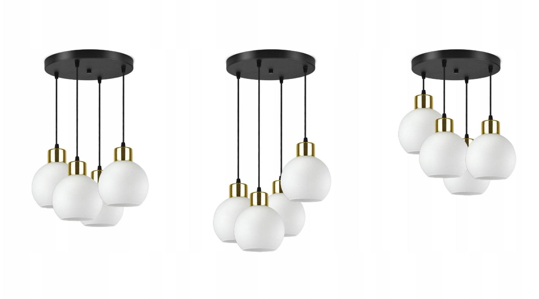 PENDELLEUCHTE Milano Glas - Goldfarben/Schwarz, Glas/Metall (35/35/80cm) - kiki design