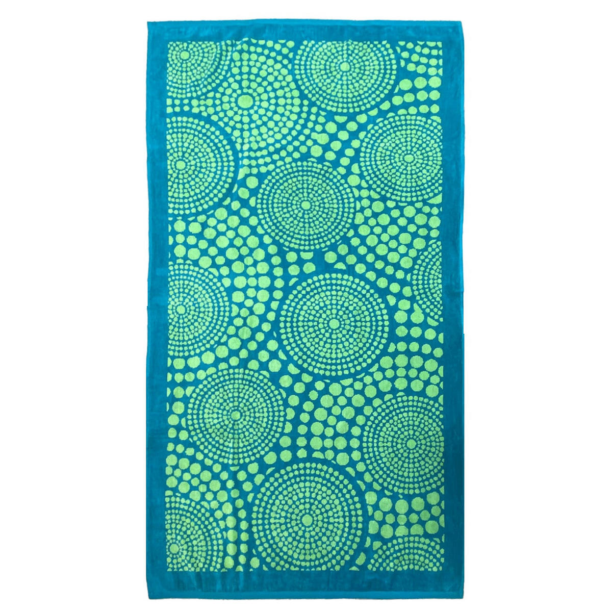 STRANDTUCH Velours-Jacquard Waktu 90x170 g/m2 - Grün, Textil (90/170cm) - LE COMPTOIR DE LA PLAGE