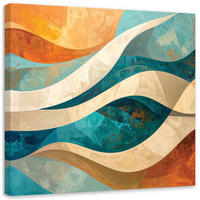 LEINWANDBILD 3D und geometrisch 60x60cm - Multicolor, Textil (60/60cm) - Feeby