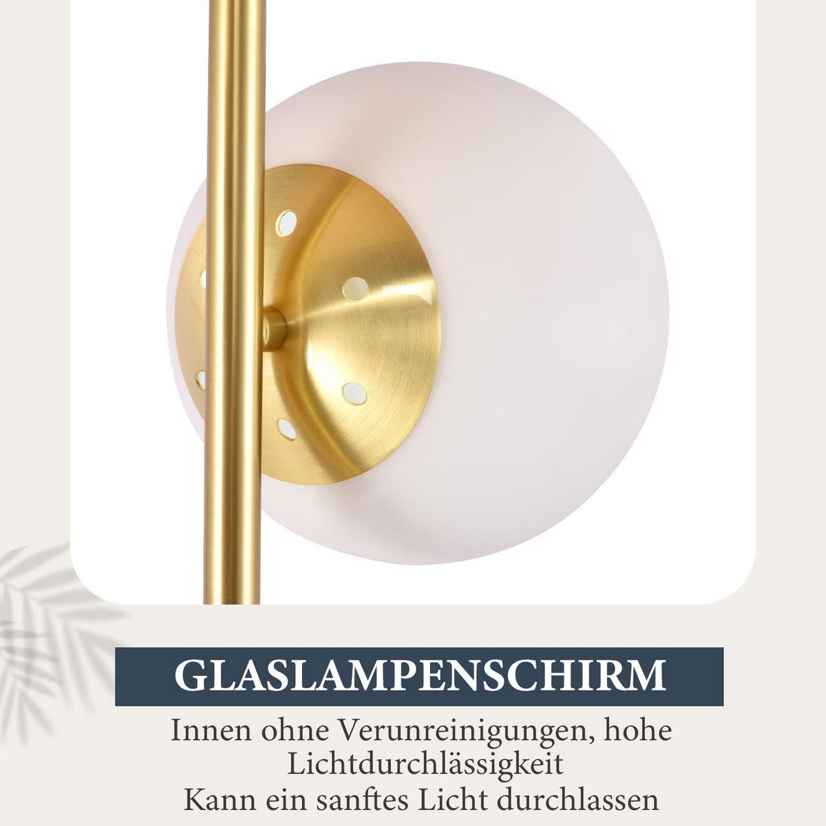 STEHLAMPE Yanecek 25/25/150cm - Weiß, Metall (25/25/150cm) - Nettlife