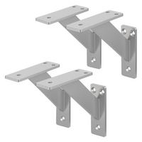 REGALTRÄGER 2er Set - Silberfarben, Metall (12/3/12cm) - ML-DESIGN