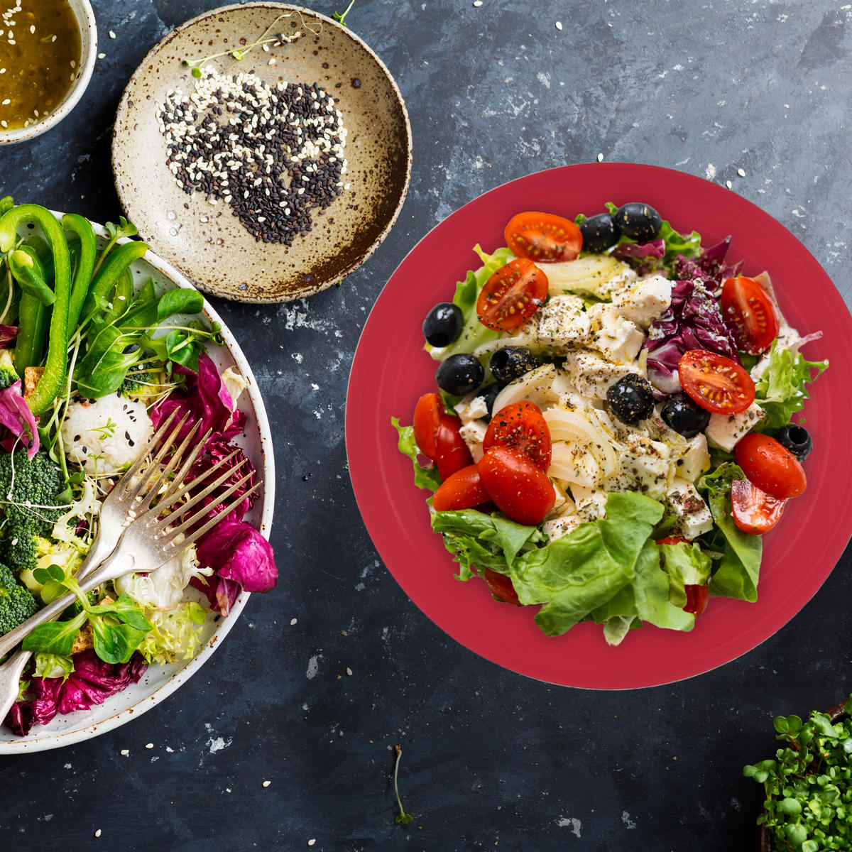 SALATSCHÜSSEL - Multicolor, Metall (15/15/8.5cm) - Relaxdays