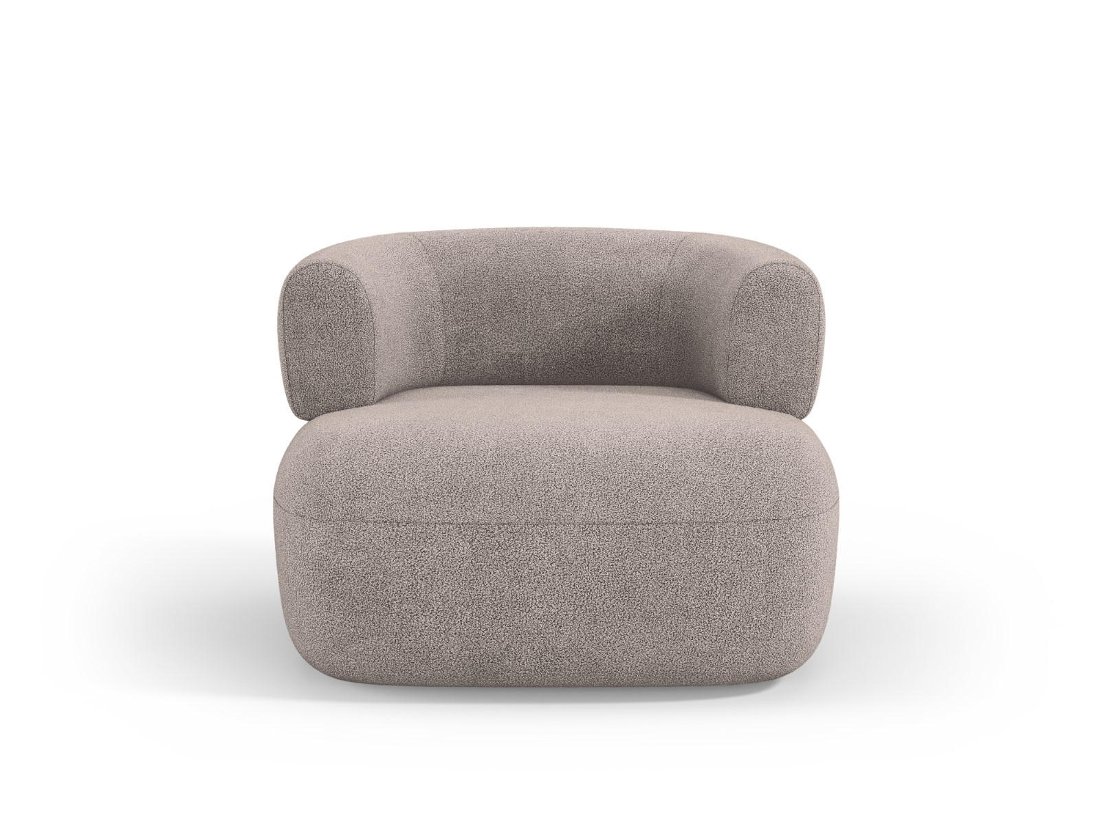 SESSEL Jenny aus Boucle hellbraun - Hellbraun, Textil (88/73/90cm) - Micadoni