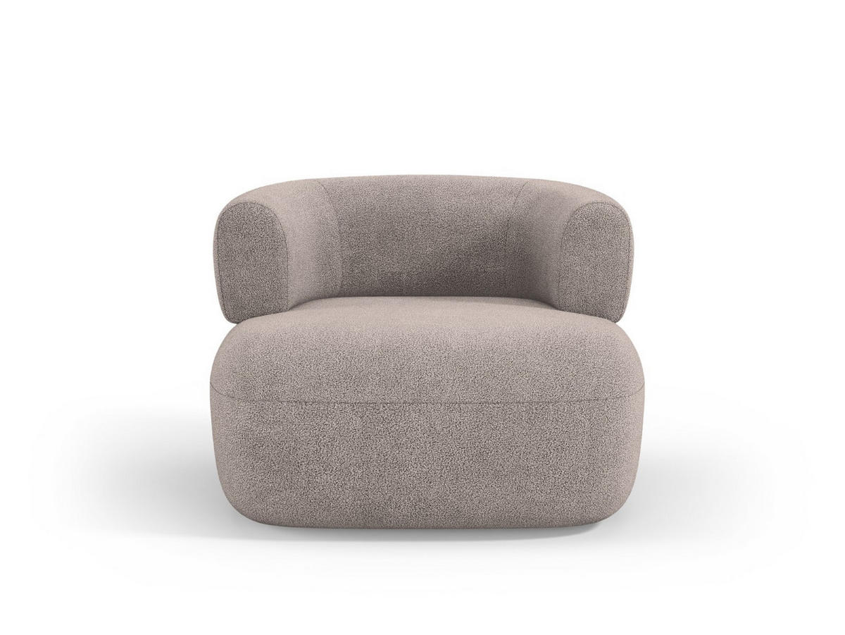 SESSEL Jenny aus Boucle hellbraun - Hellbraun, Textil (88/73/90cm) - Micadoni