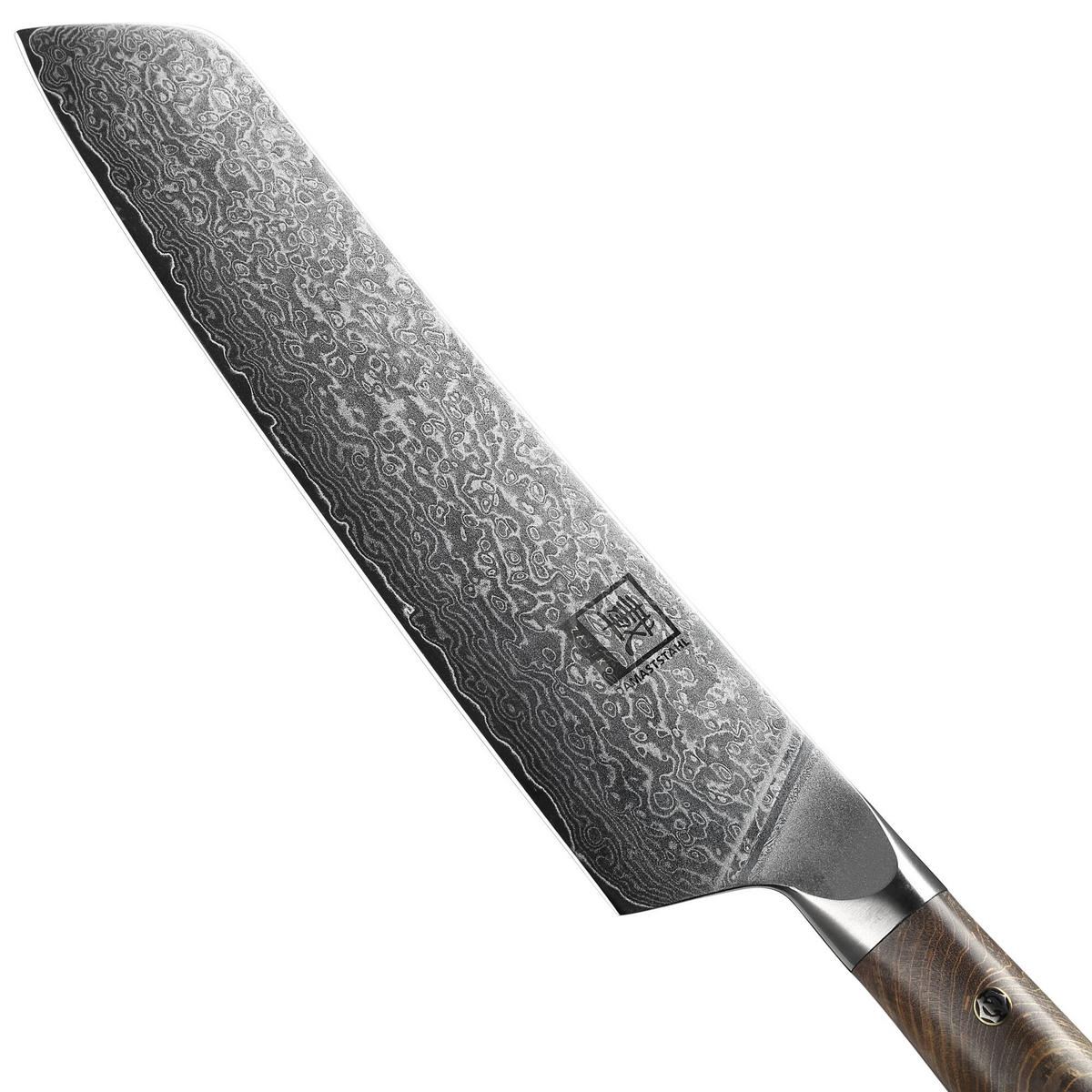 DAMASTMESSER-SET 3-TEILIG 12–20 cm - Ahornfarben, Holz/Metall - Zayiko