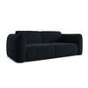 3-SITZER SOFA Samt Stoff Blau - Blau/Schwarz, Kunststoff/Textil (210/74/105cm) - Makamii