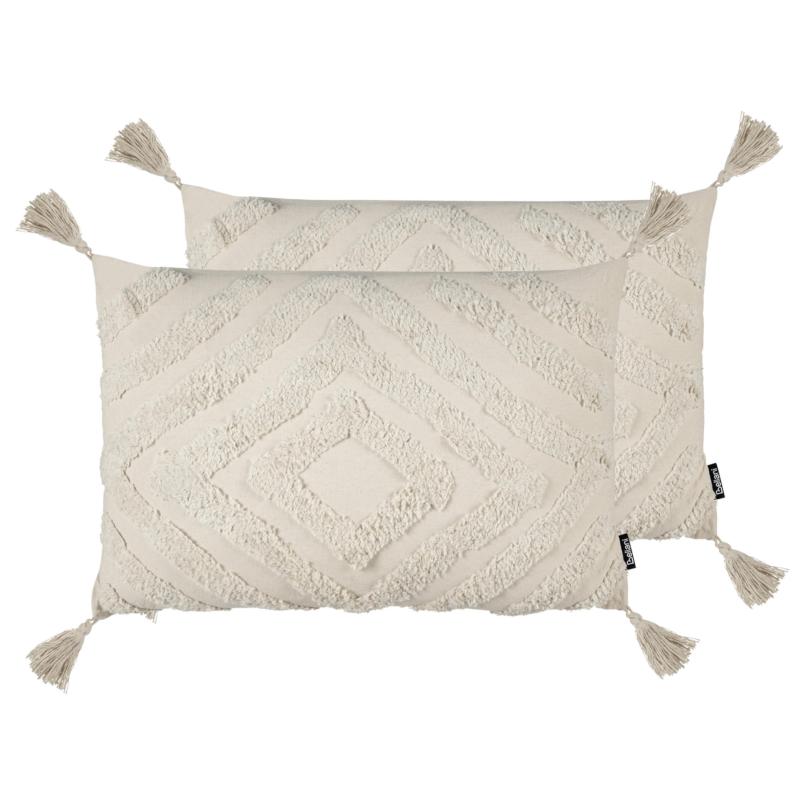 DEKOKISSEN Beige 40/60 cm Crataegus - Beige, Textil (60/40/10cm) - Beliani