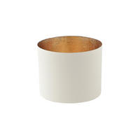 TEELICHTHALTER Chennai L, Eisen, Weiß, Gold, 10 cm - Weiß, Metall (10cm) - Gift Company