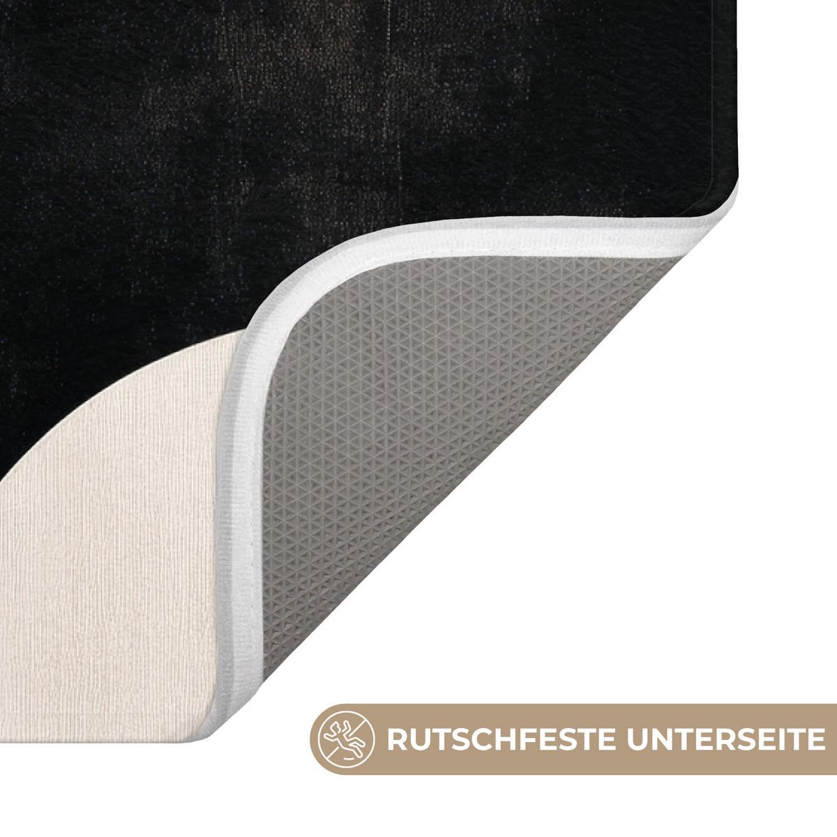 WC-VORLEGER Abstrakt - Japandi - Beige - Modern WC Teppich 40x60 cm - Beige, Kunststoff/Textil (40/1cm) - OnlyWow