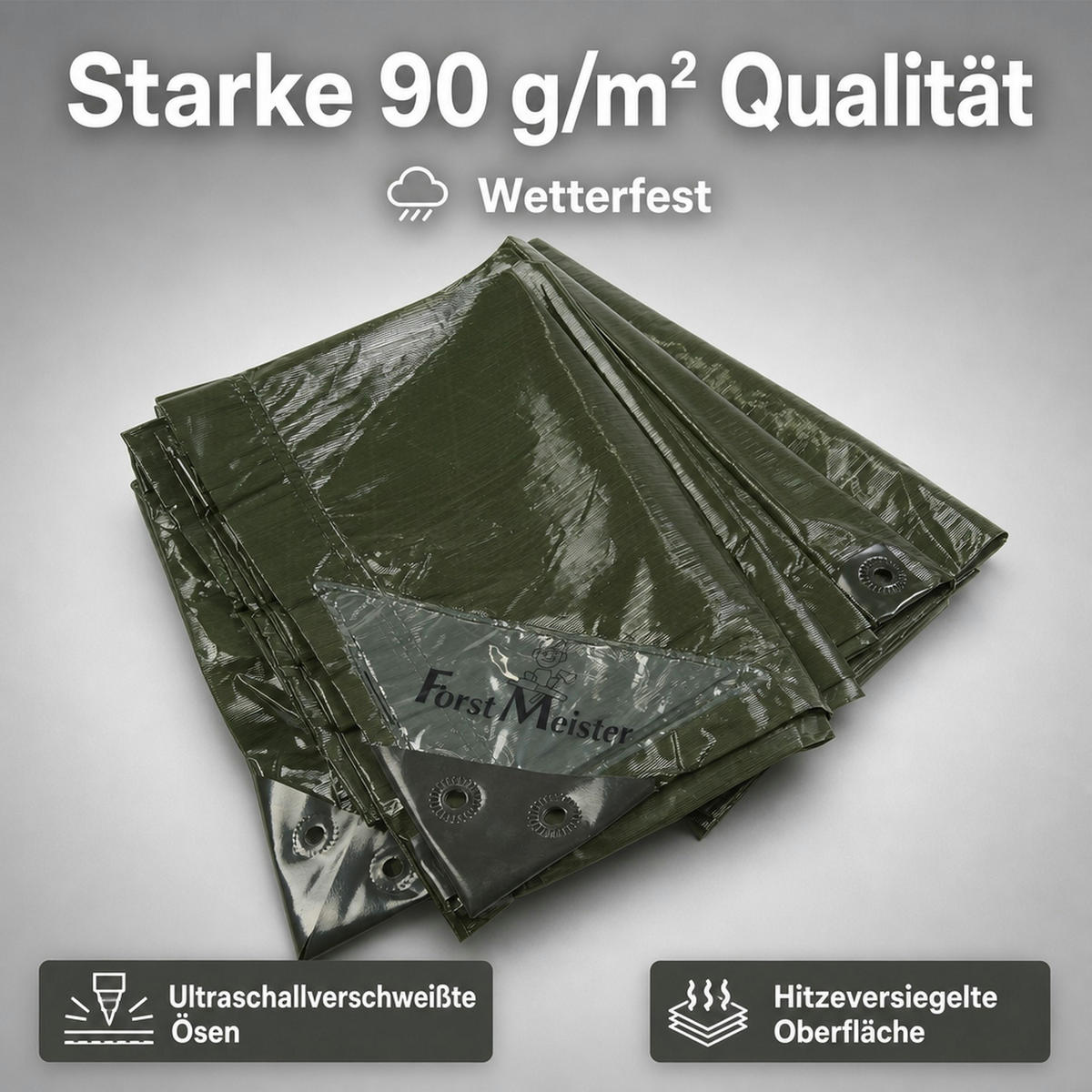ABDECKPLANE - Grün, Kunststoff (400/300/1cm) - Westfalia