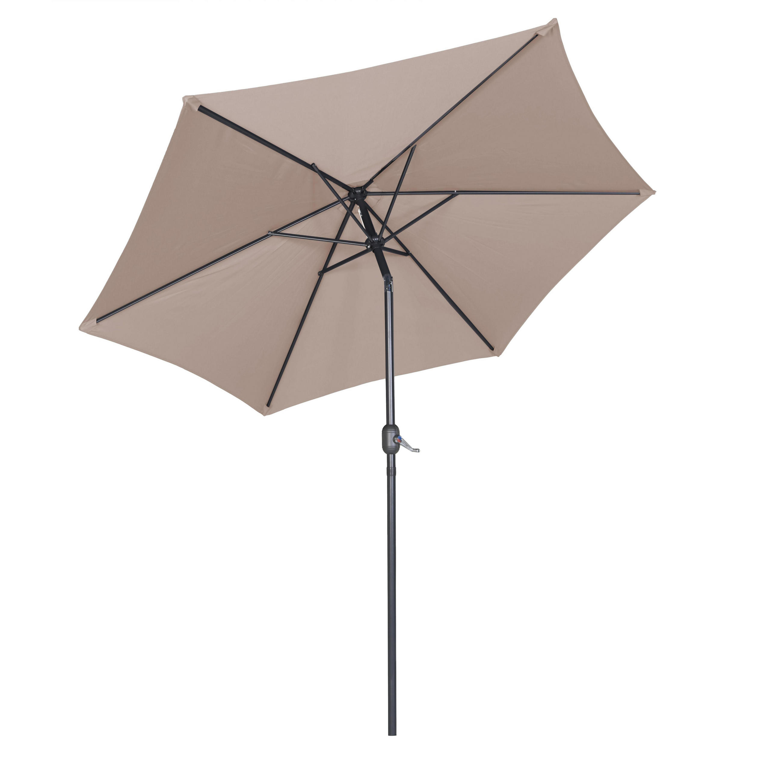 SONNENSCHIRM 3x3m Aluminium, Taupe - Taupe, Metall (300/300cm) - Oviala
