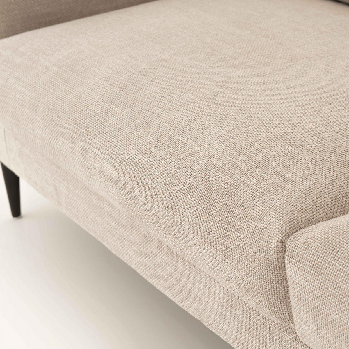 3-SITZER-SOFA, Stoff, Weiß - Weiß, Leder (102/85/220cm) - Oviala