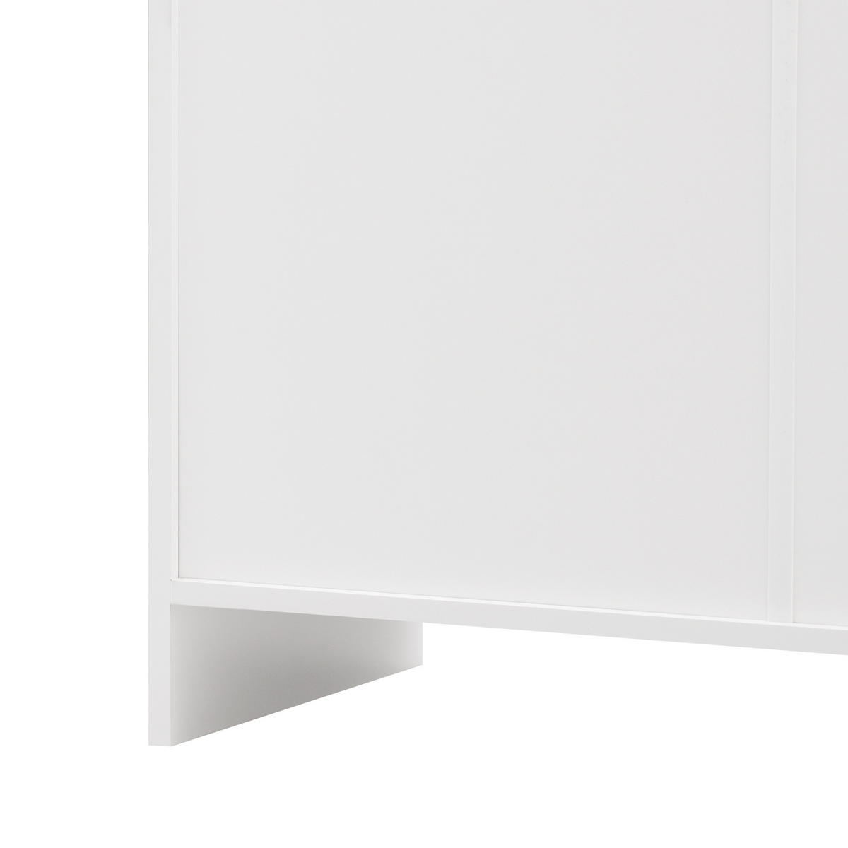 SIDEBOARD Weiß und Holzfarbe 160/37/75 cm - Weiß, Holzwerkstoff (160/75/37cm) - PANGIVO