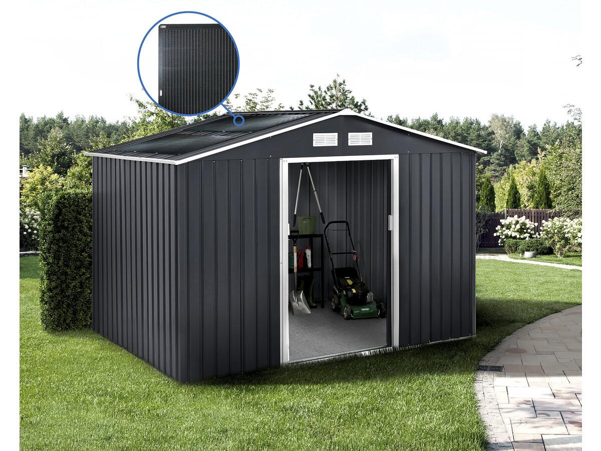 METALL-GARTENHAUS vegas Grau - Grau, Metall (45/267/245cm) - Habitat Garten