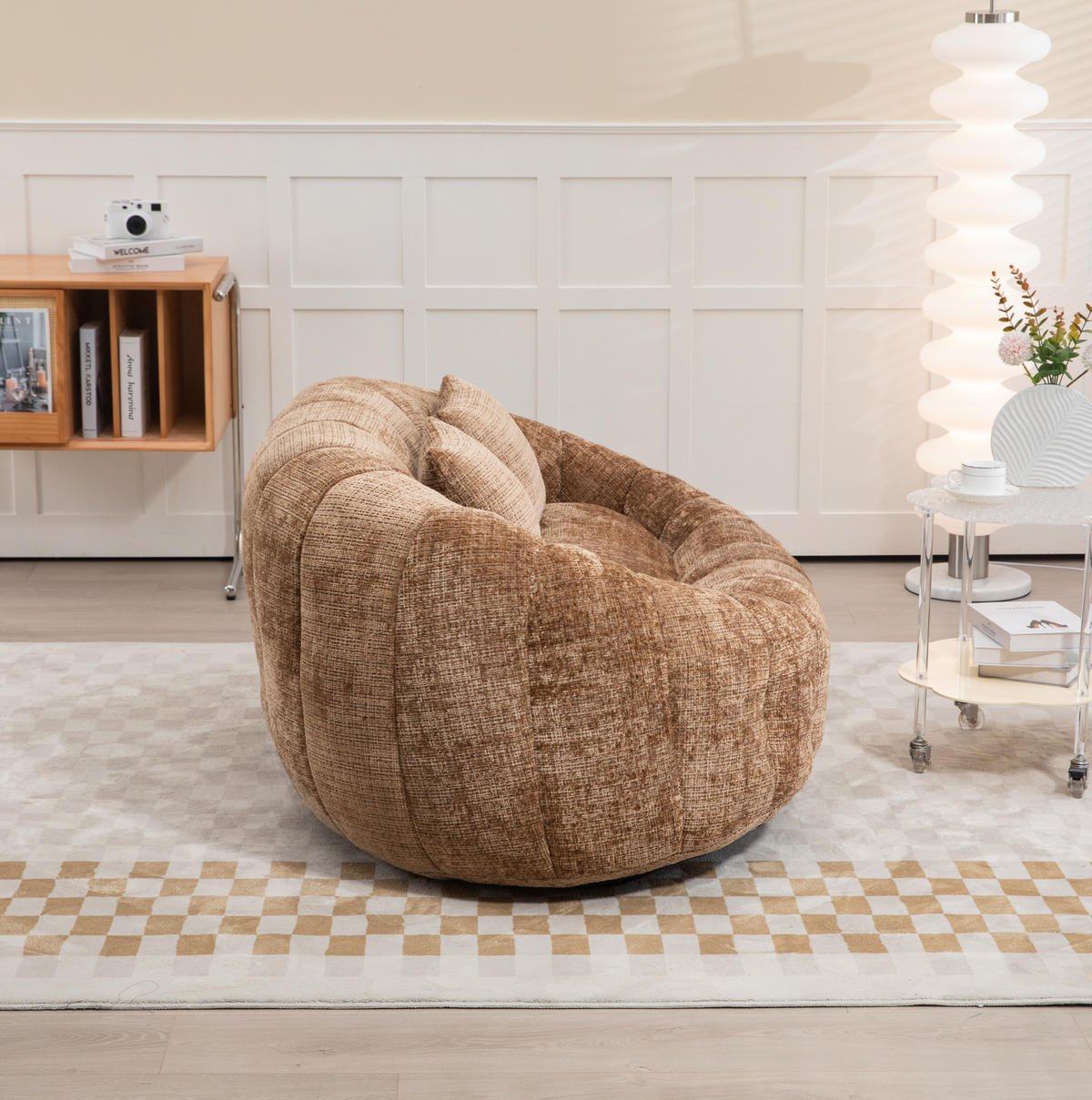 SITZSACK Loungesessel 150 x 95 x 63 cm Chenille Coffee - Braun, Kunststoff (95/63/145cm) - Beauniv