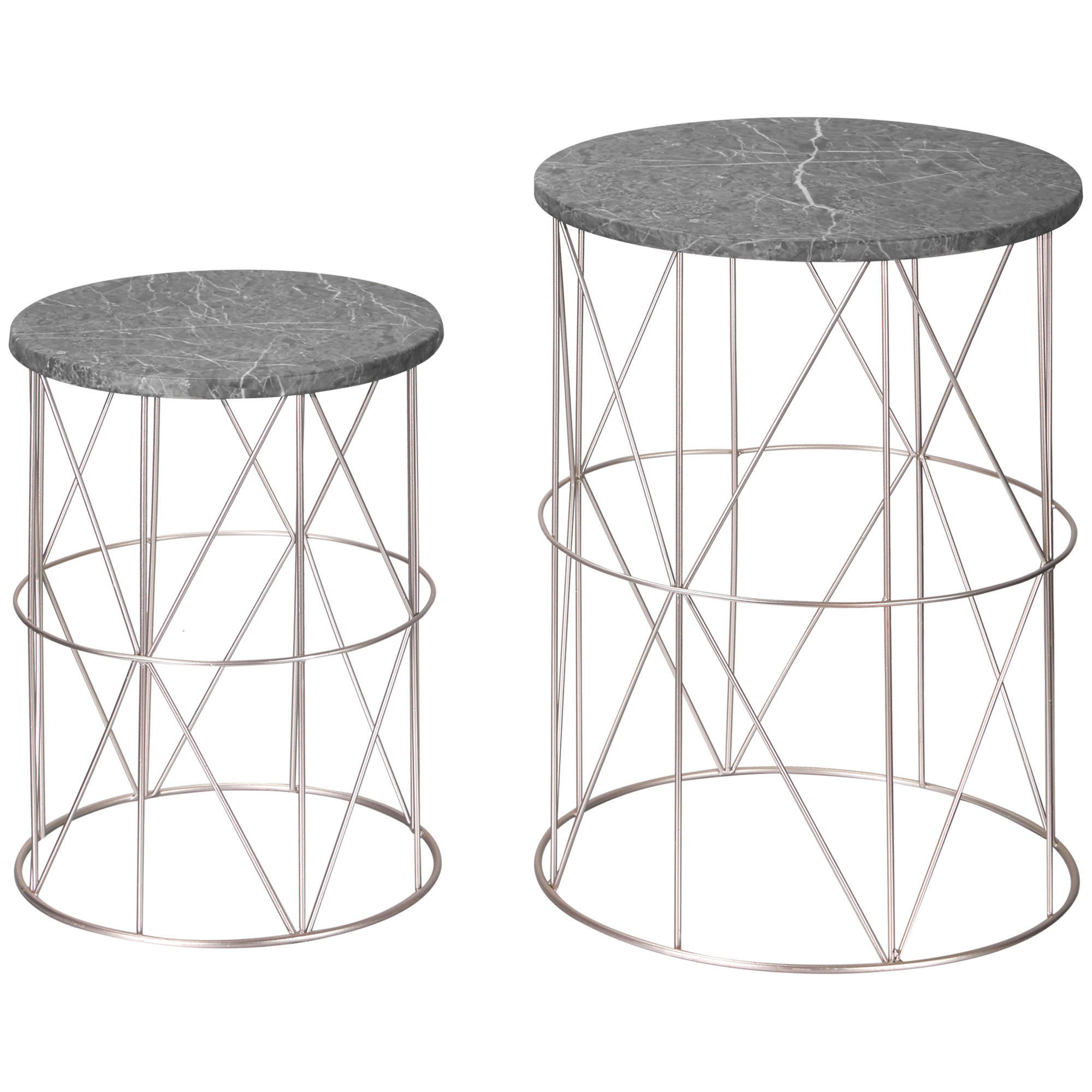 GARTENTISCH, Rose Gold, Metall - Roségold, Metall (38/38/52.5cm) - Outsunny