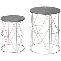 GARTENTISCH, Rose Gold, Metall - Roségold, Metall (38/38/52.5cm) - Outsunny