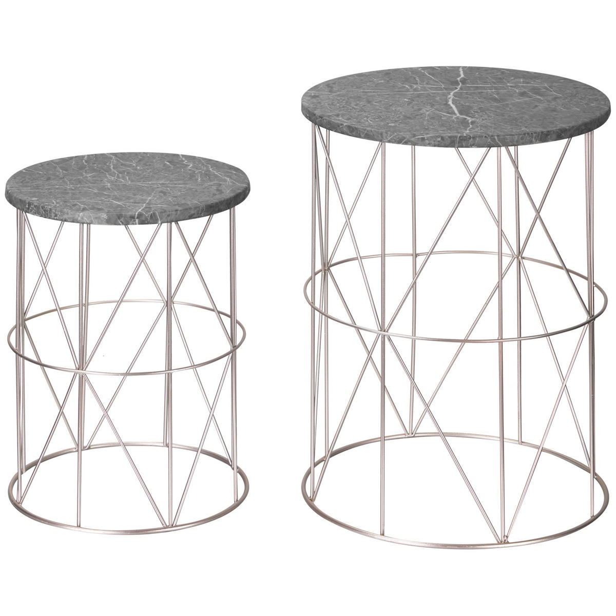 GARTENTISCH, Rose Gold, Metall - Roségold, Metall (38/38/52.5cm) - Outsunny