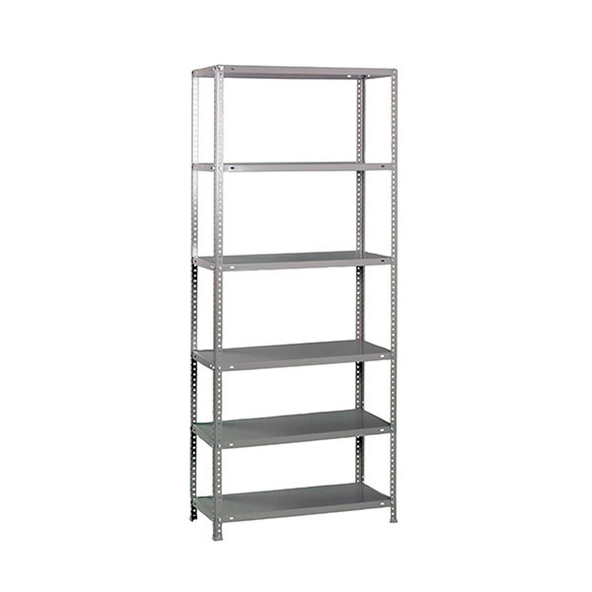 SCHRAUBREGAL PANDA TALL | HxBxT 200x80x30cm | 6 Fachböden | Fachlast 100kg | Verzinkt - Silberfarben, Metall (80/200/30cm) - PROREGAL