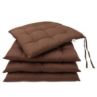 STUHLKISSEN, 4er-Set, 40x40 cm, 100% Polyester, Braun - Dunkelbraun, Textil (40/40/3cm) - Zollner