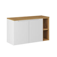 SKŘÍŇKA POD UMYVADLO 100.4cm Riva Bílá a dřevo - bílá, kompozitní dřevo (100.4/59.5/40cm) - Petits-meubles