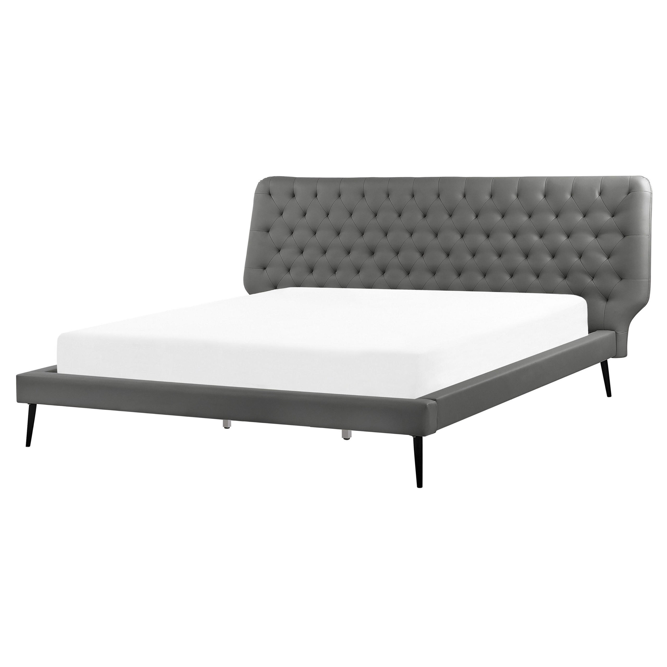 Beliani POSTEL 160/200 cm Šedá Essonne