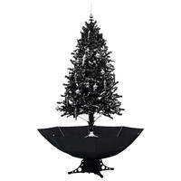 WEIHNACHTSBAUM Schneiender Mit Schirmfuss Schwarz 190 Cm Pvc - Schwarz, Kunststoff (190cm) - vidaXL