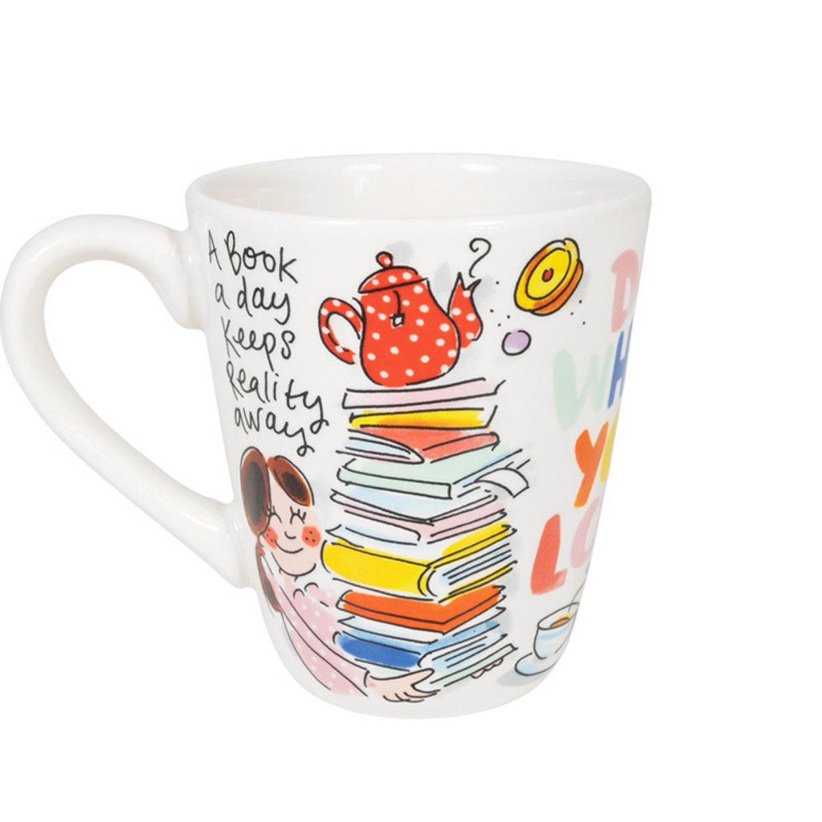 BECHER Bücher in Bunt - 350 ml - Multicolor, Keramik (0.35L) - Blond Amsterdam