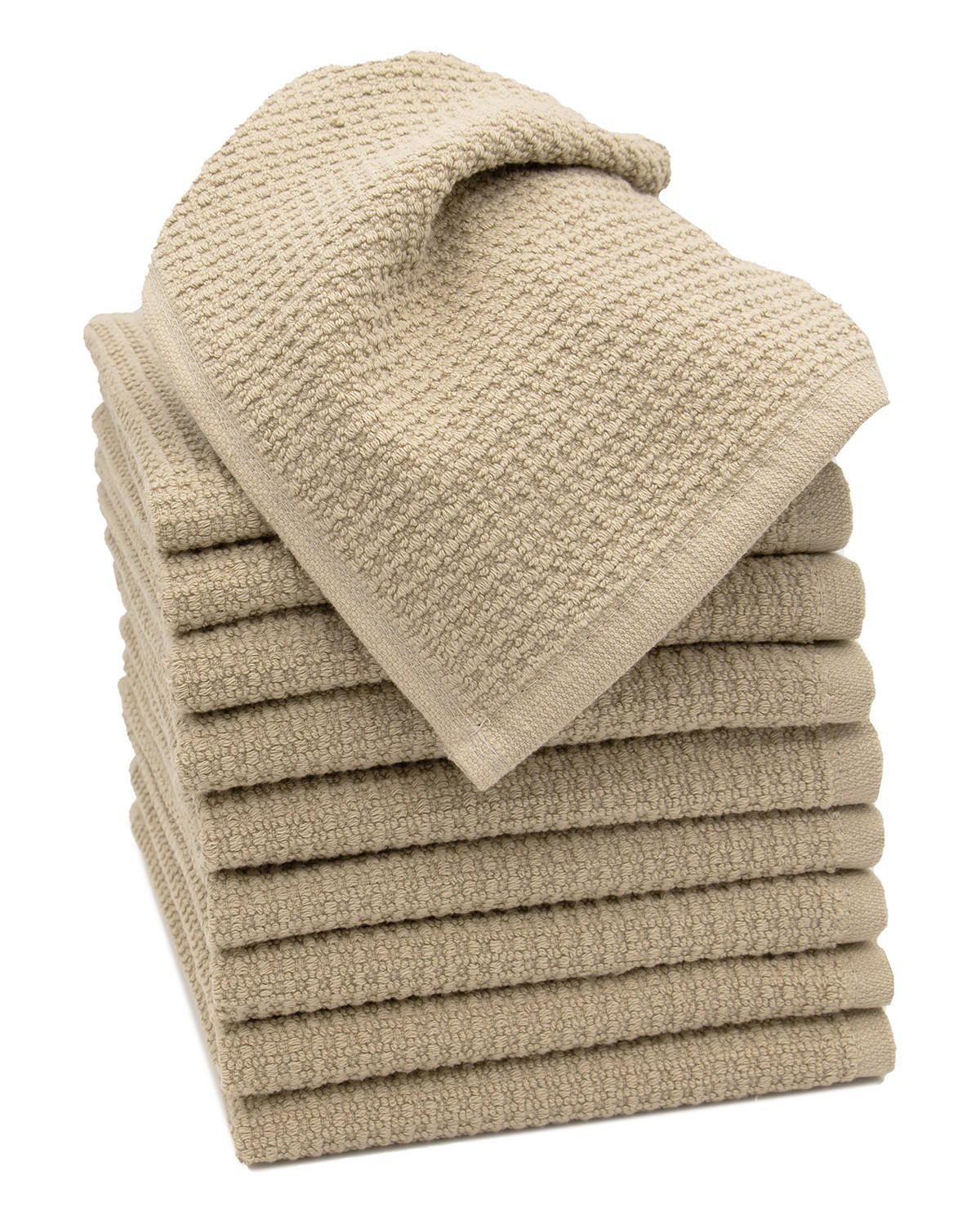 SEIFTÜCHER, 10er-Set, 30x30 cm, 100% Baumwolle, Braun - Cappuccino, Textil (30/30cm) - Zollner