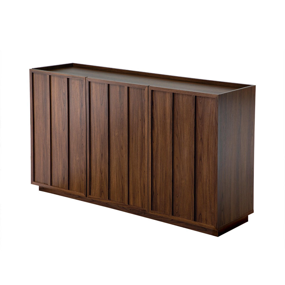 SIDEBOARD mit 3 Türen in Nussbaumoptik 40/79/140 cm - Nussbaumfarben, Holzwerkstoff (140/79/40cm) - Calicosy