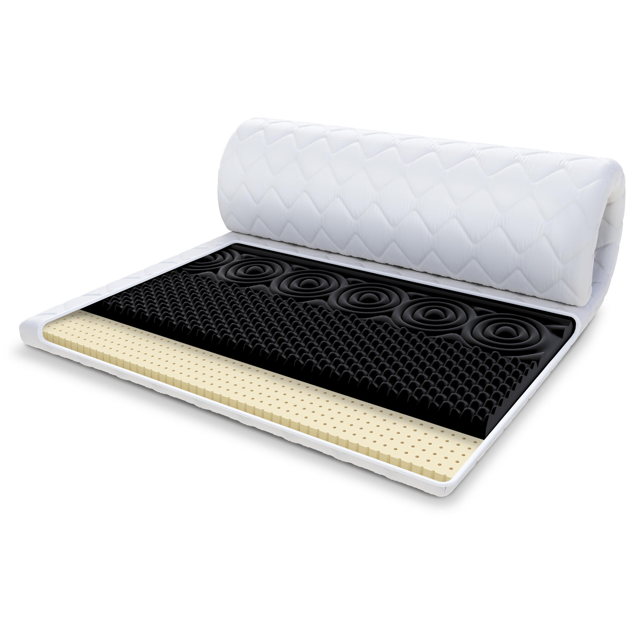 TOPPER NERO Latex - Weiß, Textil (140/200cm) - FDM