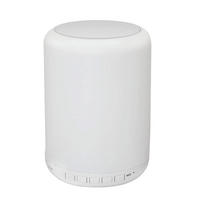 LED TISCHLEUCHTE Kunststoff Weiß mit Lautsprecher - Weiß, Kunststoff (9.5/12.2/12.2cm)