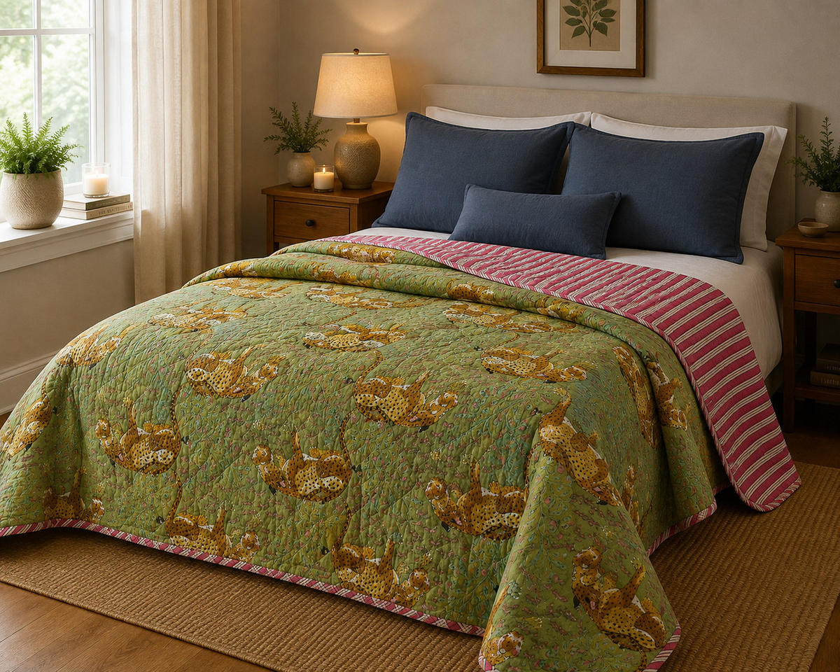 WOHNDECKE Baumwolle 140x220 cm Quilt-Optik – Gesteppt, Weich & Modern - Multicolor, Naturmaterialien (140/220cm) - AU Maison