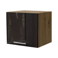 KLAPPHÄNGESCHRANK Essen W4B/40 Schwarz Hochglanz / Eiche Artisan Matt 40 / 32,5 / 36cm - Schwarz Hochglanz/Schwarz, Holz/Holzwerkstoff (40/36/32.5cm) - Feldmann-Wohnen