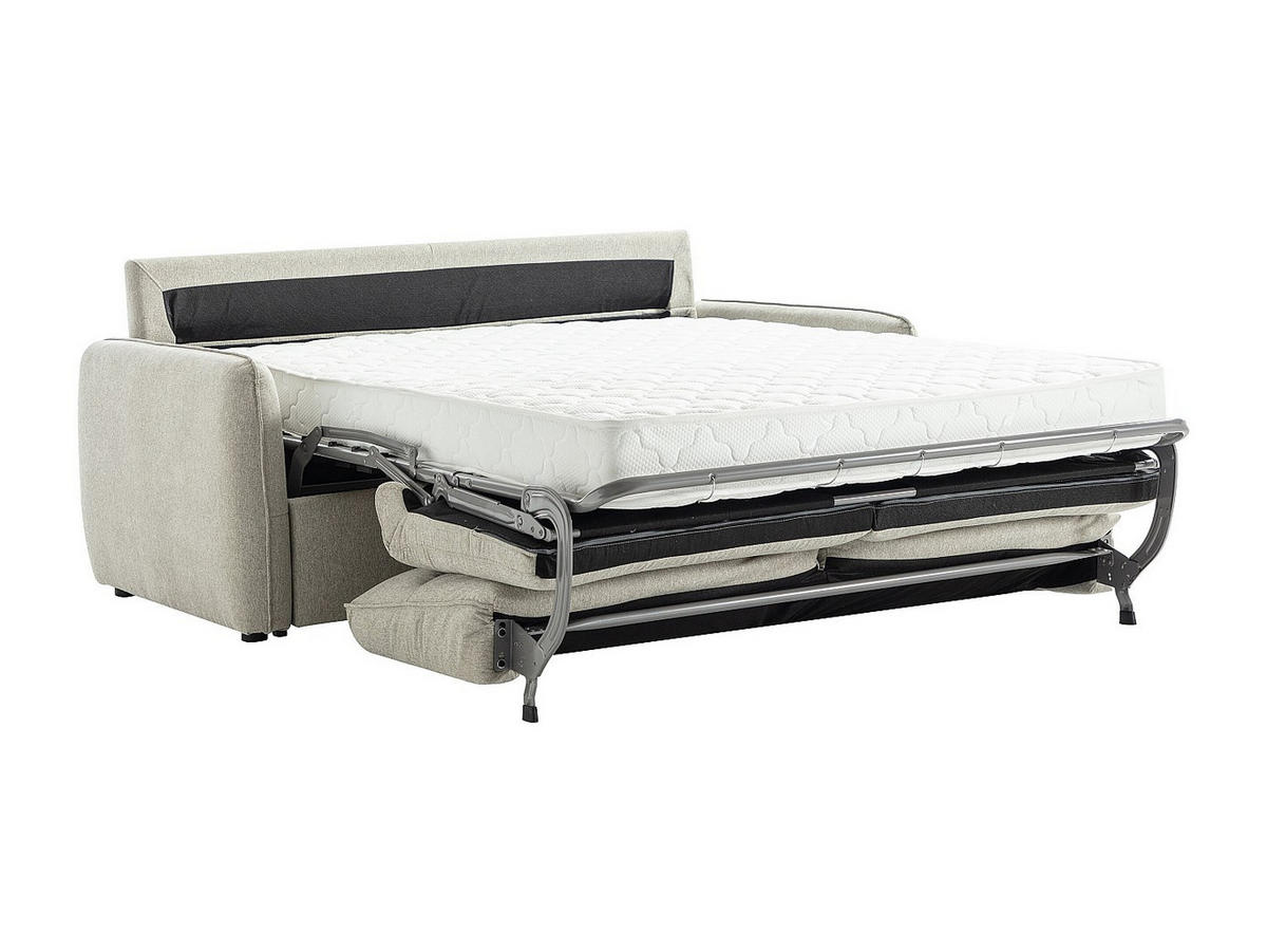 3‑SITZER Schlafsofa - Express-Schlaffunktion - Stoff - Grau - ORELIS - Grau, Textil (195/101/210cm) - Vente-Unique