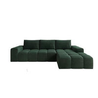 ECKSOFA Cento, L-Form, Ottomane Rechts, Cordstoff, 285x56x180 cm, Grün - Grün, Holz (250/180cm) - PROMETO Möbel