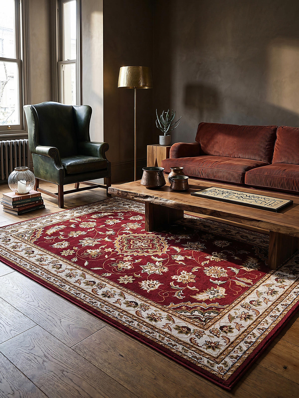 TEPPICH GLAZERT, klassisch-floral, Rot, 200 x 290 cm - Rot, Textil (200/290cm) - KADIMA DESIGN