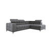 ECKSOFA PABLOS 279x201cm, Schlaffunktion, Stauraum, hellgrau, rechts - Hellgrau, Holz/Textil (279/201cm) - DomoHome