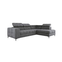 ECKSOFA PABLOS 279x201cm, Schlaffunktion, Stauraum, hellgrau, rechts - Hellgrau, Holz/Textil (279/201cm) - DomoHome