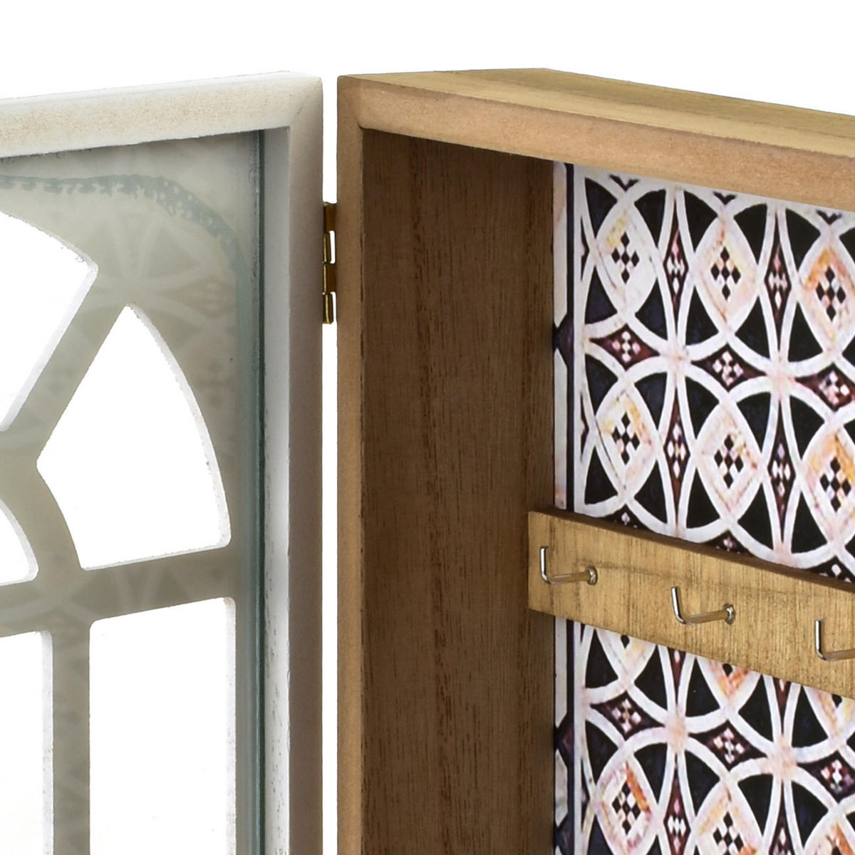 SCHLÜSSELKASTEN Stacy Weiß 28x21.5x6 cm Holz - Weiß, Holz (6/21.5/28cm) - Mondex