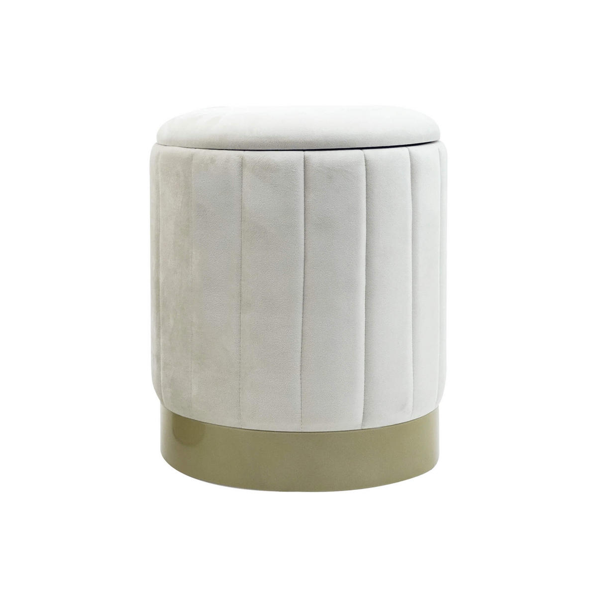 POUF 2er Set Weiß 35,5/35,5/44 cm - Weiß, Textil (35.5/44/35.5cm) - Mobili Rebecca