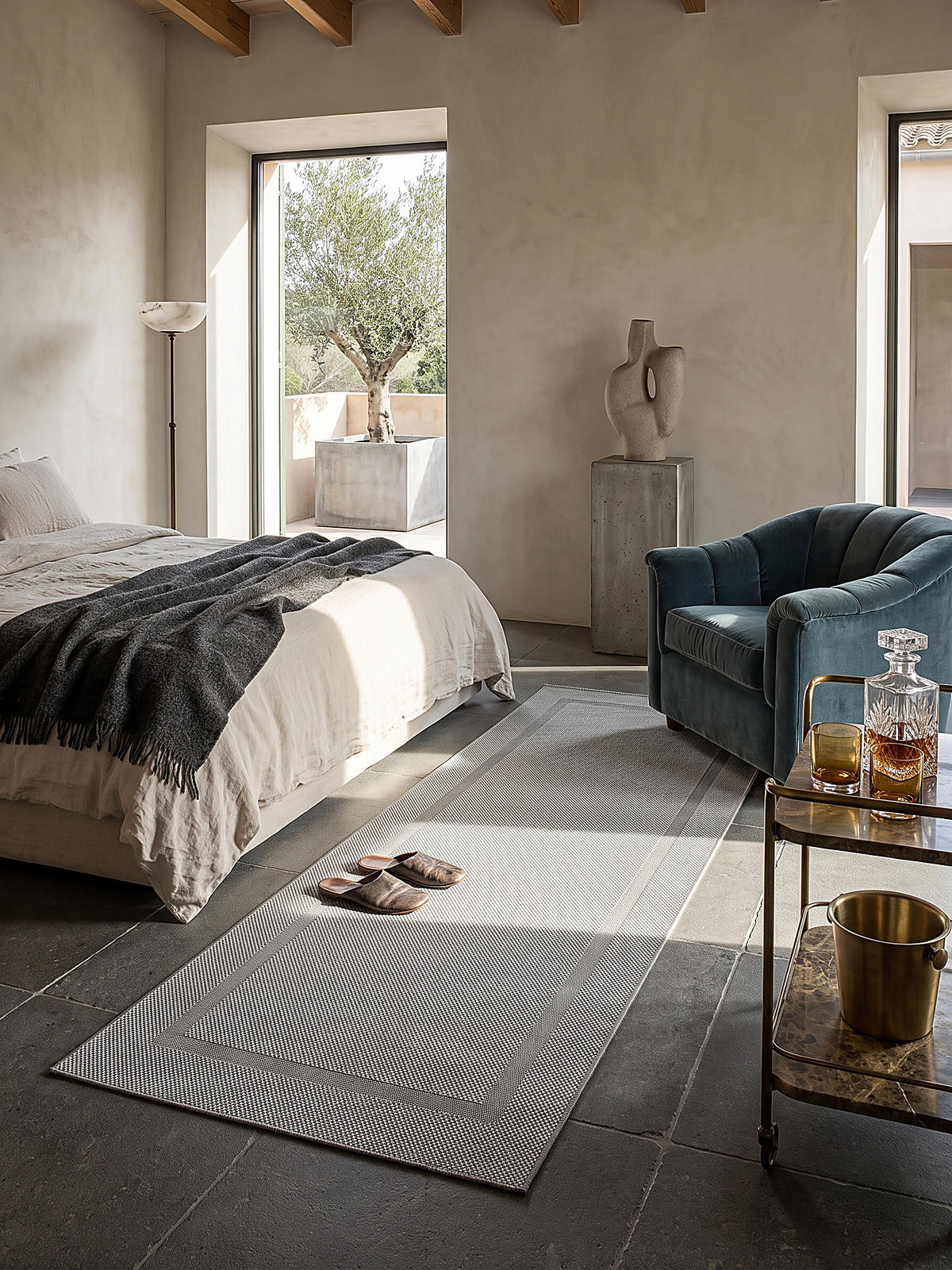 TEPPICHLÄUFER Bordüre BORNO Polypropylen Grau 80 x 200 cm - Grau, Textil (80/200cm) - KADIMA DESIGN