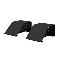 STÜTZFÜSSE für den Schrank MEGAN, 2 Stück, 120 x 80 x 190 mm - Schwarz, Metall (8/12/19cm) - Jan Nowak