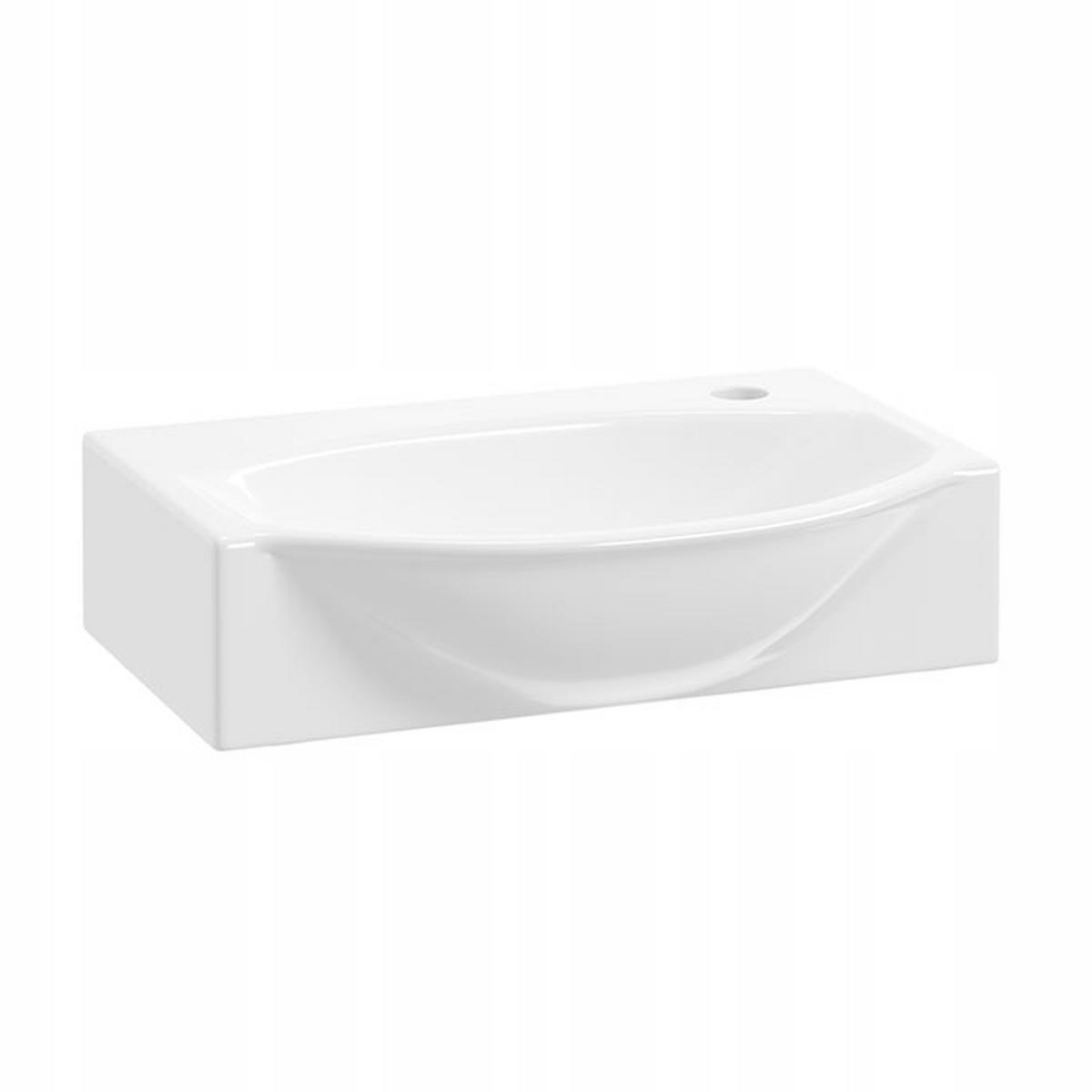 WASCHTISCHKOMBI 40cm mit Waschbecken + Armatur Weiß - Weiß, Holzwerkstoff (40/60/22cm) - Stamar