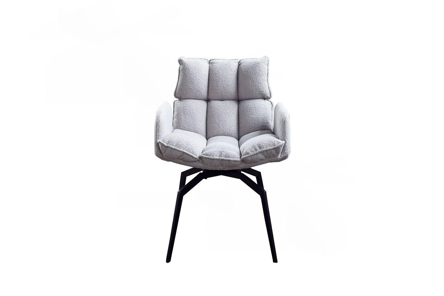 ESSZIMMERSTUHL BARO Grau Webstoff Drehbar (360°) (1er-Set) - Grau, Kunststoff/Textil (59/86/65cm) - KAWOLA