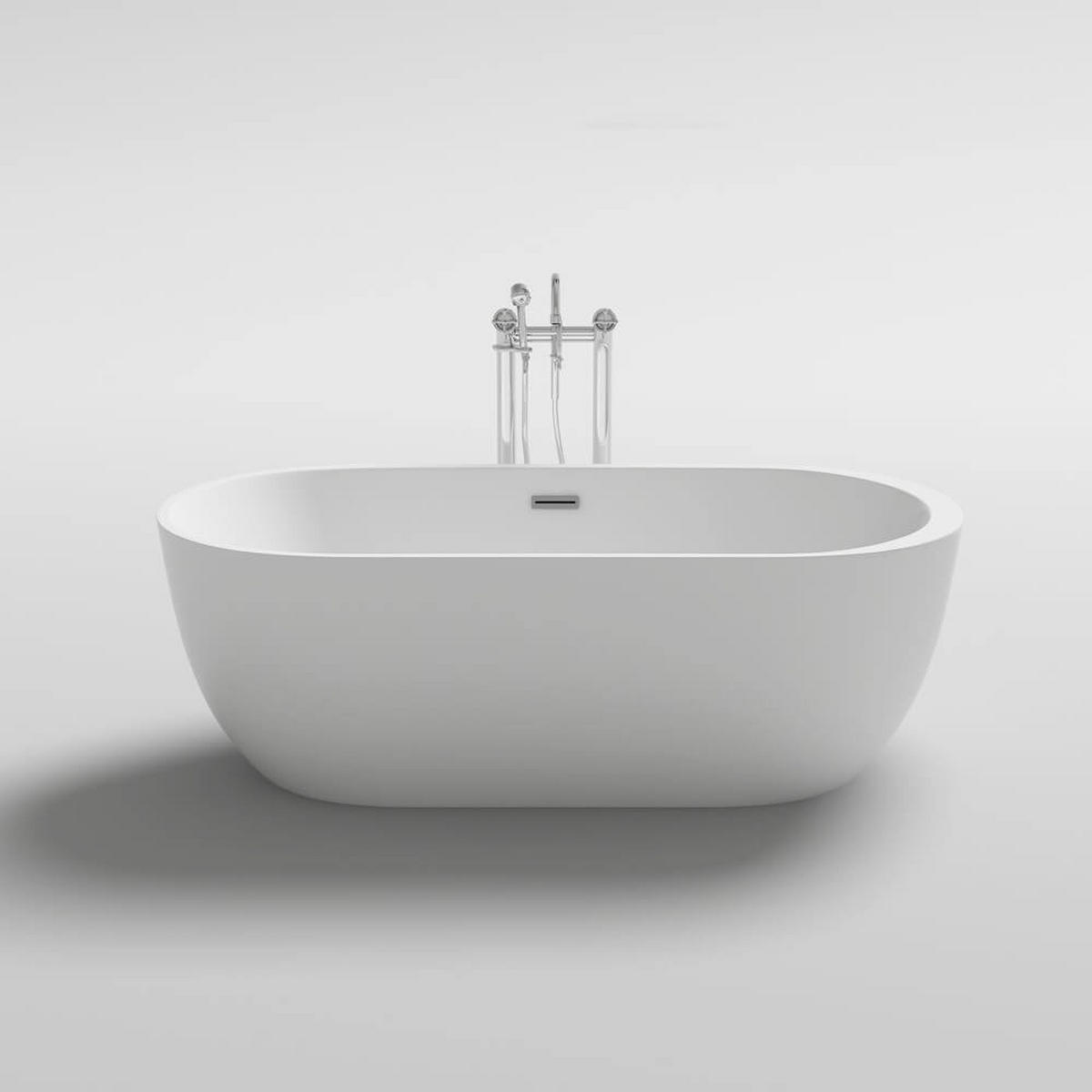 FREISTEHENDE BADEWANNE CODO - Weiß - Weiß, Keramik (170/58/80cm) - Home Deluxe