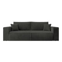 SOFA FARESE Dunkelgrau mit Cordbezug - Dunkelgrau, Textil/Metall (257/85/102cm) - Selsey