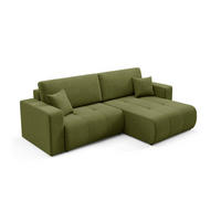ECKSOFA Giulia 3 Sitzplätze Grün - Grün, Holz (244/149cm) - Petits-meubles
